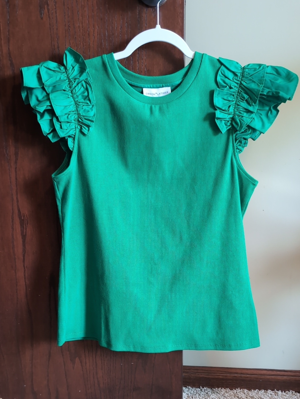 Gibson Latimer Ruffle Sleeve Tank Top